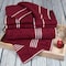 Hastings Home Rio 8 Piece 100 Percent Cotton Towel Set - Burgundy 974728JXF - alternate 1